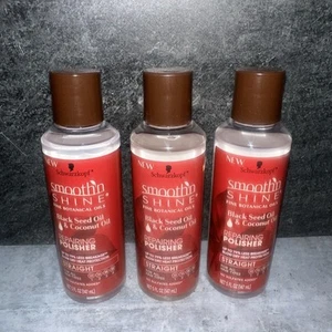 3 Lot Schwarzkopf Smooth N Shine Black Seed Coconut Oil Repairing Polisher 5 oz - Picture 1 of 1