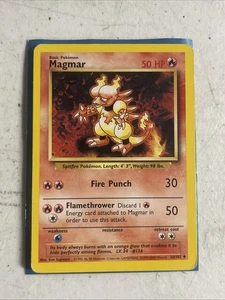 4TH PRINT Magmar 36/102 - BASE SET  - 1999-2000 - POKEMON CARD  - UNLIMITED - Picture 1 of 2