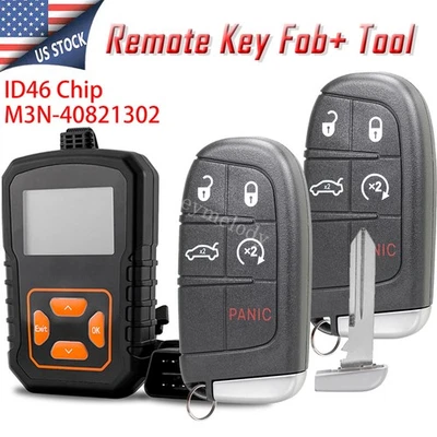 2 For 2011 2012 2013 2014 Chrysler 300 Key Programming + Smart Remote Key Fob 5B - Image 1 of 4