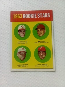 1963 Topps - Rookie Stars Ray Culp, Sammy Ellis, John Boozer #29 1963 (RC) - Imagen 1 de 2