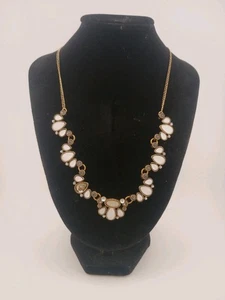 Alte Vintage J Crew Halskette goldfarben Strass - Bild 1 von 10