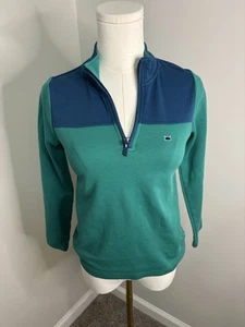 Boys Crown And Ivy Preppy Quarter Zip Green And Blue Size Small Youth - Picture 1 of 3