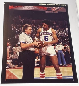 JULIUS ERVING SIXERS 76ers Vintage Photo Original 35mm Color Slide RARE!!! - Picture 1 of 2