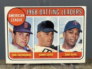 1969 Topps Baseball #1 Yastrzemski/ Cater/ Oliva AL Batting Leaders HOF - Picture 1 of 3