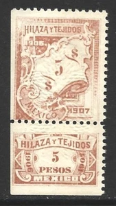 Mexico 1906 HILAZA Y TEJIDOS Revenue Tax to Yarns, fabrics and textiles #HT 93 - Picture 1 of 2
