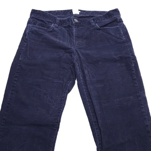 J. Pantalone donna Crew Matchstick in velluto a coste taglia 30R blu navy gamba dritta  - Foto 1 di 9