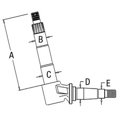 Eixo universal compatível com 1030 730 830 930 A57441 A57441-A - Imagem 1 de 4