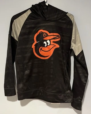 Orioles Logo Fleece Lined Hoodie Sweatshirt Youth Size LG 14/16  - Image 1 of 3