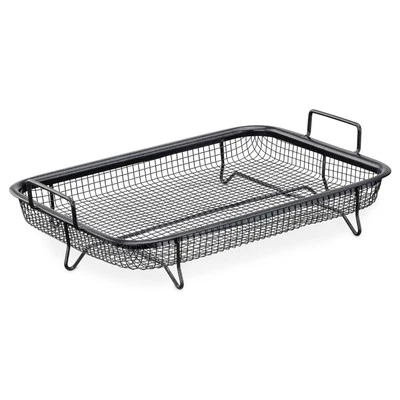 Grillkorb Gitter für Backofen 32x22,5cm aus Edelstahl Antihaftbeschichtung - Bild 1 von 4