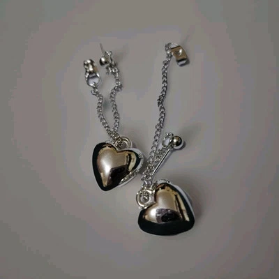 Orecchini Acciaio Con Cuore - Immagine 1 di 4