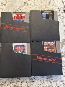 Lotto 4 giochi Nintendo NES Jeopardy/Super Jeopardy Monopoly Championship Bowling - Foto 1 di 12