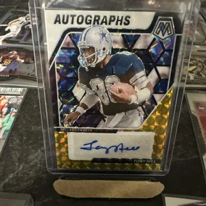 2024 Panini Mosaic TONY HILL Prizm Auto 1/8 Dallas Cowboys Gold (bookend) - Picture 1 of 3