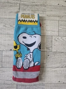 Calcetines Peanuts Snoopy And Woodstock Crew Talla 6-12 - Imagen 1 de 2