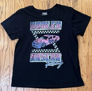 Camiseta de carreras HURLEY NASCAR para hombre ~ PEQUEÑA ~ S/S algodón elástico negra - Imagen 1 de 5