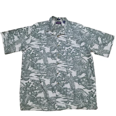 Roundtree Yorke XL Men Floral Camp Shirt Button Up All Over Graphic - Image 1 of 4