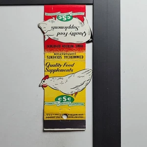 Commercial Solvents Corporation New York 1950er Huhn Schwein Design Streichholzschachtel - Bild 1 von 3
