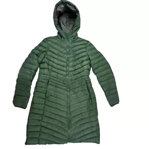 Lands End Wanderweight Packable Down Puffer Coat Women Green Size Small Jacket - Picture 1 of 15