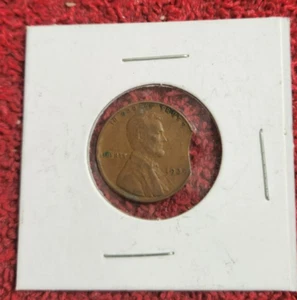 1939 circulated Lincoln memorial cent with clipped planchet - Picture 1 of 2
