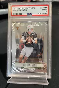 Arch Manning 2023 Prizm Throwback #PTAM PSA 9 Texas Longhorns Silver - Picture 1 of 2