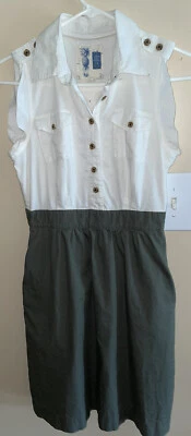 Vestido camisero Edme & Esyllte dos tonos para mujer talla 2.  GUD Foto 1 de 4