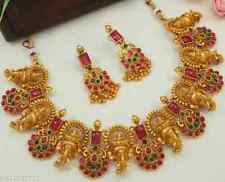 1 Gram Gold Plated Guttapusalu Jewelry Necklace Wedding South Indian Bridal Set