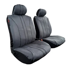 For Ford Escape 2005-2024 Car Front Seat Covers Dueable Dark Gray Canvas 2PCS - Picture 1 of 11