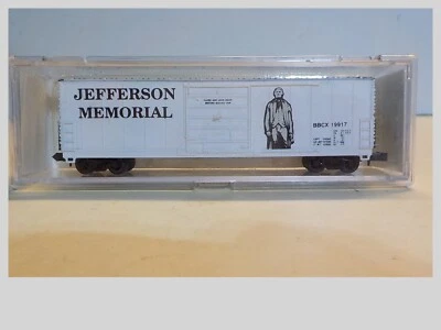 N Scale Vintage Bev-Bel 22007 - 50' Evans Box Car Jefferson Memorial  #19917 - Image 1 of 4