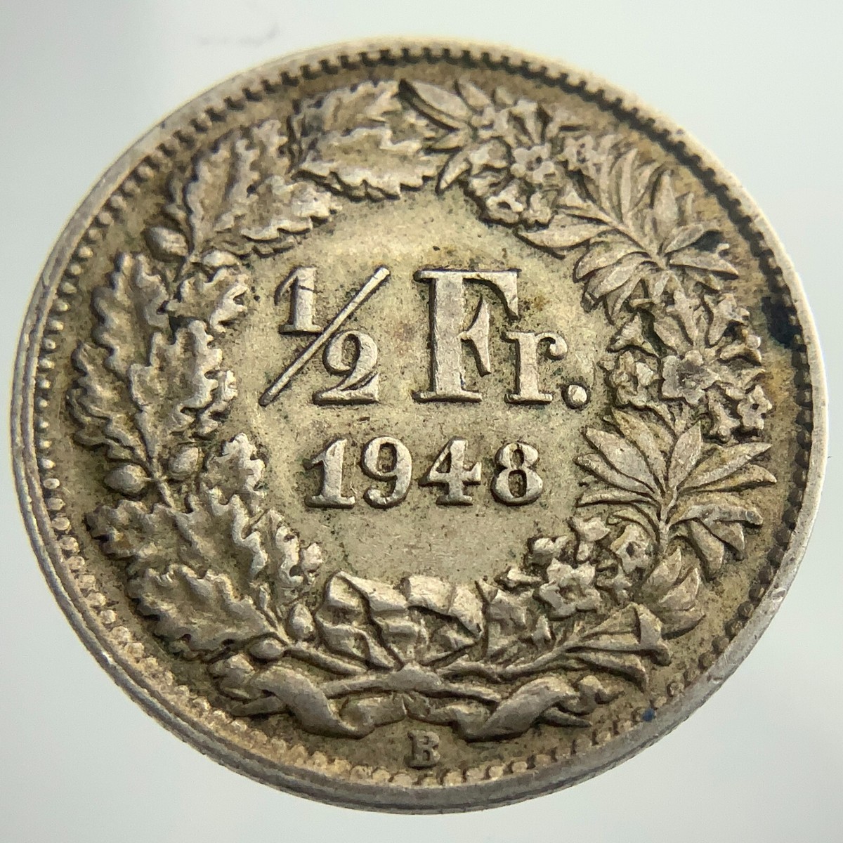 シルバー ゴールド アンティークコイン 1948 SILVER SWITZERLAND 5 FRANCS CON #13428