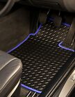 Car Mats for Toyota bZ4X 2022 On Tailored Black Rubber Blue Trim