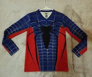 Youth Boys Medium Spiderman Soccer Padded Elbow Long Sleeve - Picture 1 of 6