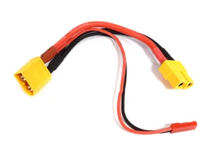 XT60 Female-to-XT60 Male Connector Adapter Wire Harness w/ 2Pin JST Type RX Plug - Picture 1 of 1