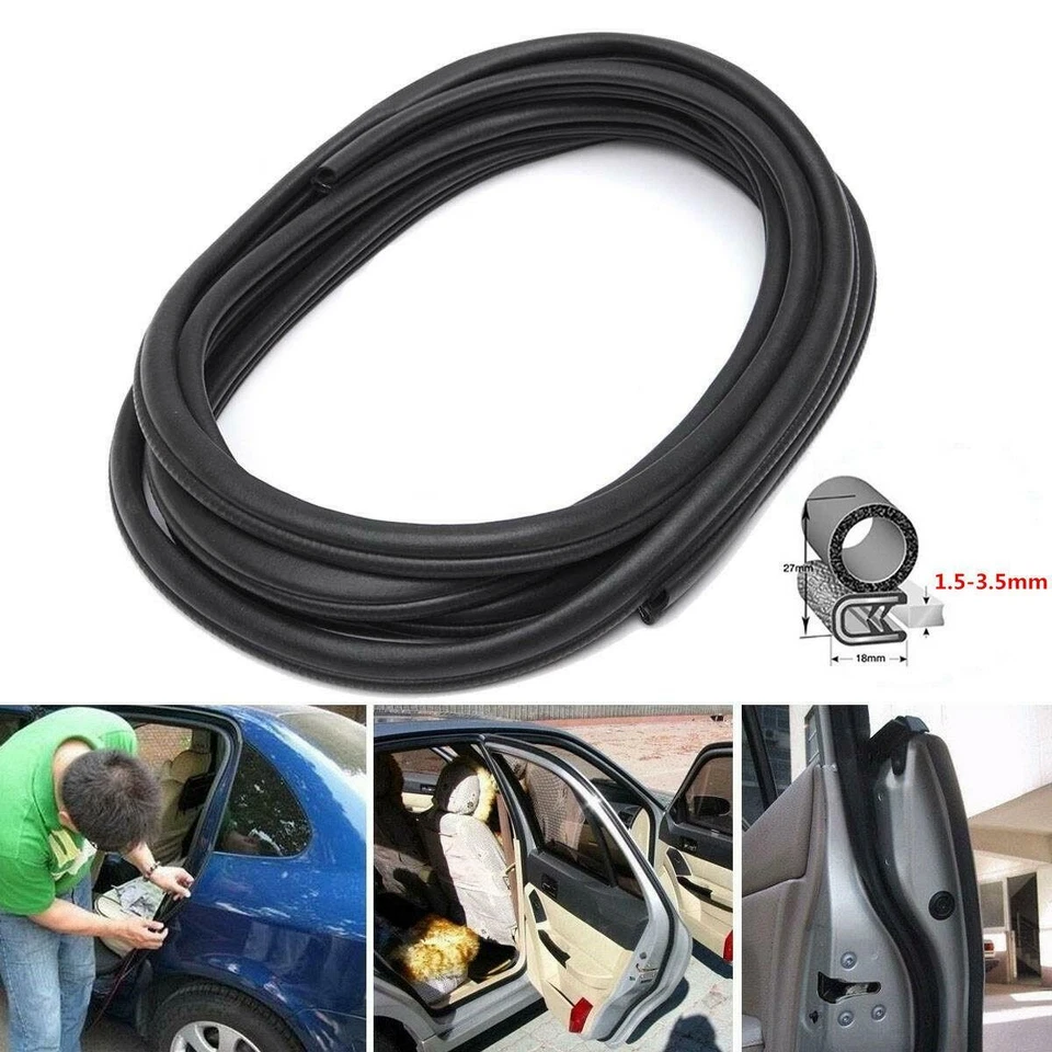120" Steel Push Lock Weatherstrip Rubber Seal Car Door Edge Protector Strip Boat - Image 1 of 4
