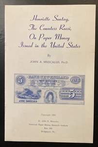 The Countess Rossi On Paper Money Issued United States  John A Muscalus 1969 - Picture 1 of 3