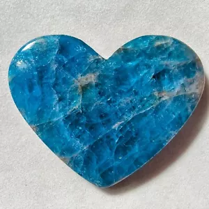 75 Cts Natural Blue Apatite Heart Cabochon Gemstone For Jewelry 31.5X40.4 MM 21 - Picture 1 of 3