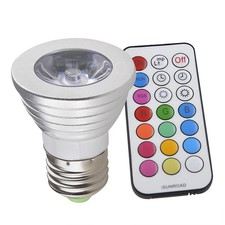 3W E27 MR16 GU10 RGB Led Birne Lampe Alloy Spot Light Multicolor Fernbedienung