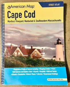 CAPE COD Martha’s Vineyard Nantucket Southeastern MA STREET ATLAS American Map - Picture 1 of 1