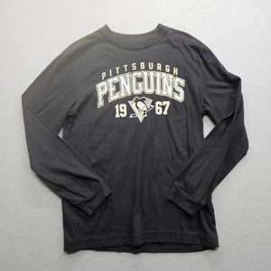 Pittsburgh Penguins Boys XL (14-16) Long Sleeve Shirt Black - Picture 1 of 10