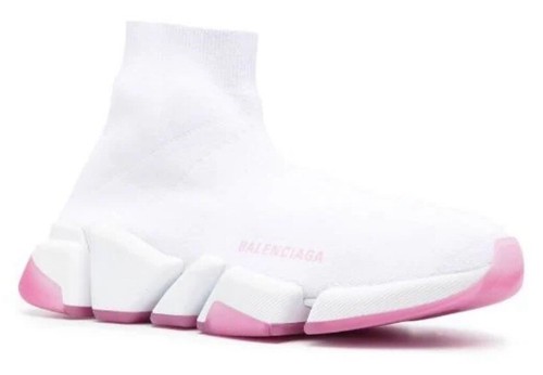 Calzini da ginnastica donna Balenciaga bianco rosa