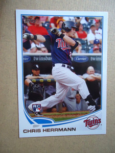 Chris Herrmann - 2013 Topps RC Baseball card #335 - Minnesota Twins - catcher