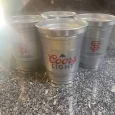 🔥 NEW 🔥 Coors Light Aluminum Cup  - 16oz San   Francisco Giants !!! Set Of 4 !