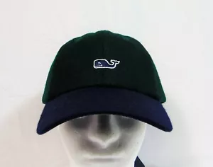 Vineyard Vines Lana Tartán Happy Hoildays Navidad Marina Sombrero Gorra OSFA NUEVO RARO - Imagen 1 de 6