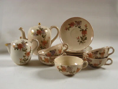 Antique Japanese Satsuma Tea Set - Taisho Period - Early 20th Century 1912-26 - Image 1 of 4