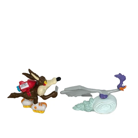 Vintage Looney Tunes PVC Figures Wile E Coyote Roadrunner Applause 1988 Lot 2 Cover