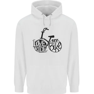 I Love to Ride My Bike Cycling Funny Childrens Kids Hoodie - Picture 1 of 80