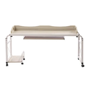 Over bed Table Desk Rolling Height Adjustable Laptop Computer Desk Cart For Home - Picture 1 of 20