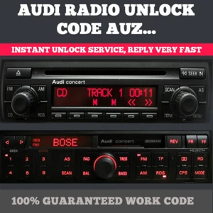 ✅AUDI RADIO CODE FOR ALL MODELS A3 A4 A5 A6 A8 Q5 Q7 R8 S4 S5 TT CHORUS CONCERT✅ - Picture 1 of 1