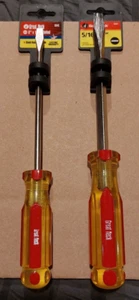 2 cacciaviti a fessura nuovi ottimo collo 1/4" x 6" e 5/16" x 6" -Tool21 - Foto 1 di 5