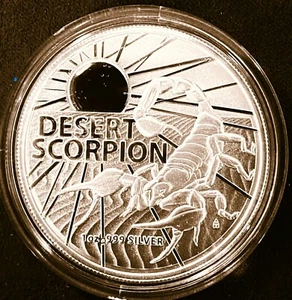 DESERT SCORPION * AUSTRALIA'S MOST DANGEROUS* 2022 1 OZ PURE SILVER COIN - Picture 1 of 3