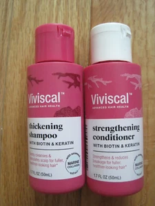 New Viviscal Thickening Shampoo & Strengthening Conditioner 1.7 oz ea Travel Set - Picture 1 of 1