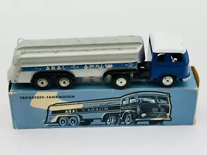 MARKLIN Western Germany #8032 TREIBSTOFF-TANKWAGEN Truck Aral Blue in BOX !!! - Picture 1 of 8